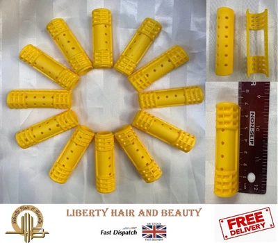 £4.99 • Buy 12PCS Snap On Magnetic Rollers Curler Hair Wave Set Medium 2X6.5 Cm UK STOCK