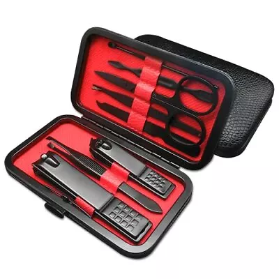 8 PCS Premium Manicure Set AULLUA Nail Clippers Professional  For Women & Men • $10.56