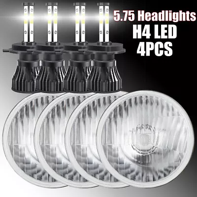 5.75 5-3/4 Round LED Headlights 4PC For Cadillac DeVille Eldorado 62-1974 • $139.99