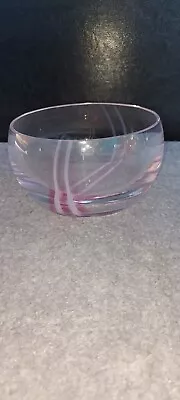 Caithness Glass Pink Swirl Dish • £10