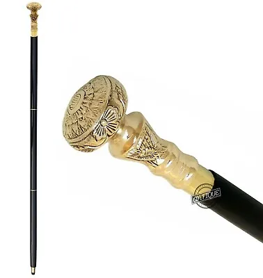 Victorian Wooden Walking Stick Classic Knob Handle Vintage Premium Cane Gift Men • $30.34