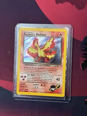 Pokémon Rocket's Moltres - MINT - Gym Heroes 12/132 Holo Unlimited Holo Rare • $25