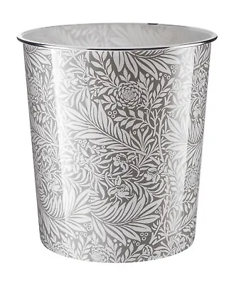 Waste Paper Dust Bin Basket Modern Grey Leaf Style Home & Office Kitchen 7.7L • £6.69