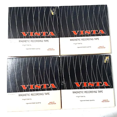 Vista Magnetic Recording Tape 7  Reel To Reel 1800 Ft Polyester Lot Of 4 • $28