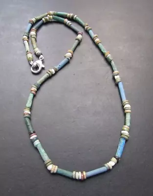 NILE  Ancient Egyptian Amulet Mummy Bead Necklace Ca 600 BC • $45