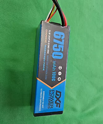 Dxf 6750 MAh 100c Hard Case 3s 3 Cell Lipo Battery • £25