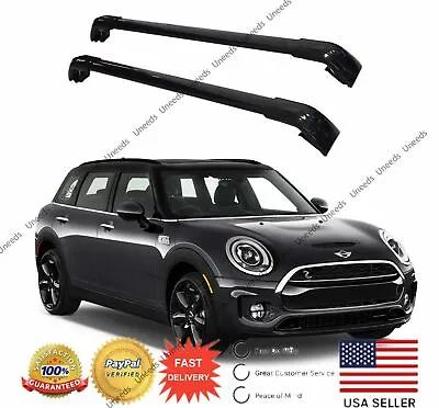 Top Roof Rack Fit FOR 2016-2019 MINI CLUBMAN Black Baggage Luggage Cross Bar • $119.99