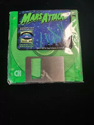MIB Mars Attacks 1996 Topps Computer Adventure Game Mission Disk No.2 3.5 Floppy • $10
