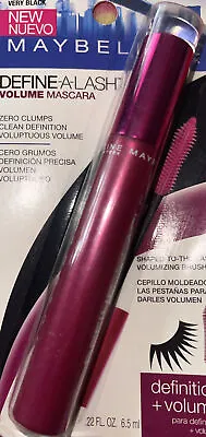 2 Maybelline Define-A-Lash Volume Mascara Soft Black #825 Dúo Packs Sealed New • $15.21