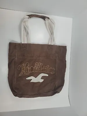 Hollister Bag Logo Brown Tote Book • £14.94