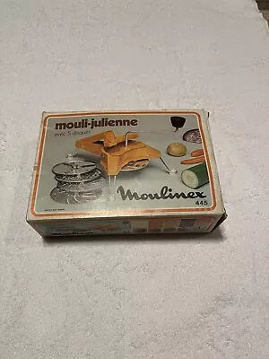 French Mouli-Julienne Food Processor 445 Grater Shredder 5 Discs Box Complete • $34.97