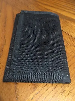 Small Black Trifold Fabric Wallet - Brand New Never Used.  Excellent Condition • £3