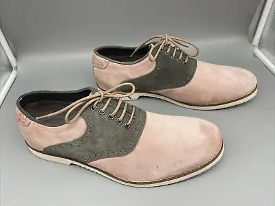 Red Tape Pink Grey Suede Oxford Shoes Sherrif Men's US 12 • $39.99
