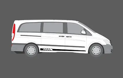 Fits Mercedes-Benz Vito AMG Style Side Stripe Decal Stickers Set. Sports Camper • $28