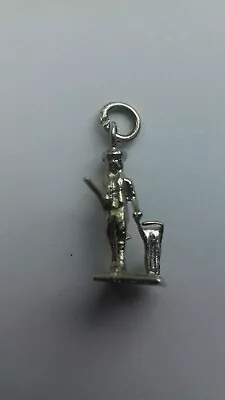 £22.50 • Buy Vintage USA Silver Civil War Soldier Military Bracelet Charm 