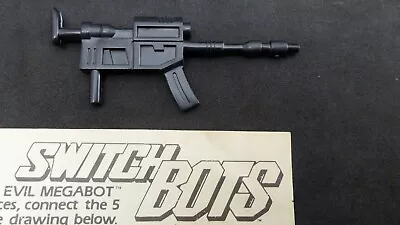 Switch Bots Evil Megabot Weapon Black Gun Rifle Part Blaster Accessory LJN • $8.58