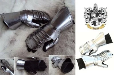 £79 • Buy Medieval 16 Gauge Infantry Gauntlets With Suede Glove. Re-enactment Stage & LARP