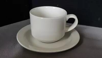 Churchill WH VSC81 Profile 8 Oz White Stackable Cup & Saucer WH VSM1 • $10
