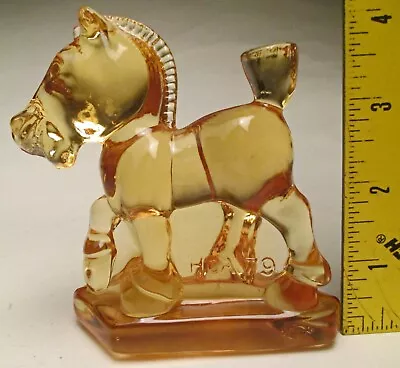 Vintage Heisey No.1540 Oscar Sparky Plug Horse HCA79 Sunshine Yellow By Imperial • $32.49