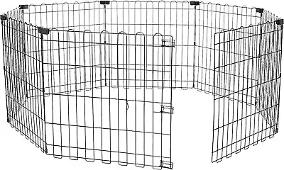 Amazon Basics Foldable Octagonal Metal Exercise Pet Play Pen For Dogs Fence Pen • $0.06