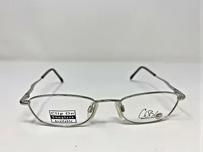 C W Bliss Eyeglasses Frames Kenmark 48-17-130 Silver Full Rim XY81 • $32