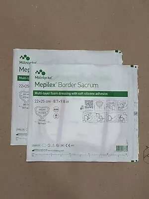 Mepilex Border Sacrum Foam Dressing - 22 X 25cm Two Individual Sterile Packages • $12