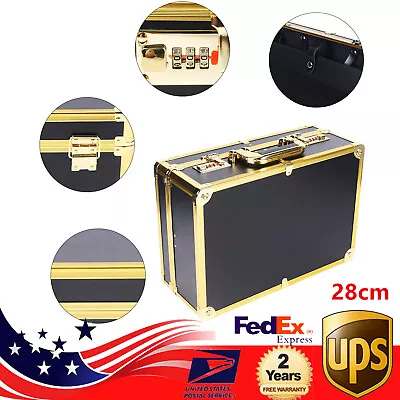 Professional Gold Barber Salon Tool Storage Travel Carry Case Organizer Box US • $55.10