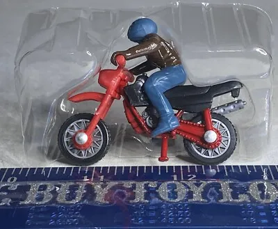 1998 Matchbox  - Dirt Bike Toy #93 - Red - Blue Rider Variant - MINT - 1:64 • $8.46