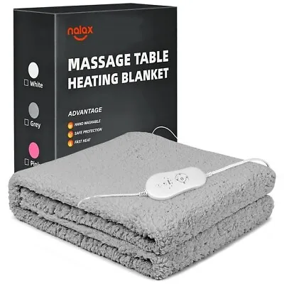 Nalax Massage Table Warmer 30  X 71  Soft Cashmere Heating Blanket 4 Timer ... • $107.30