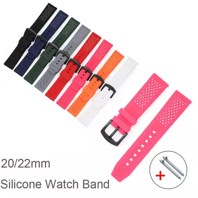 20mm 22mm Silicone Watch Band Rubber Bracelet Strap For Amazfit Samsung Watch 4 • $8.93