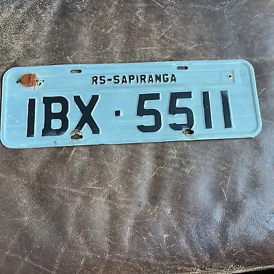 2012 Brazil License Plate. Sapiranga 🇧🇷 Brazilian Vintage Tag # IBX 5511 • $31.75