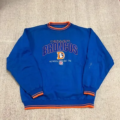 Vintage Denver Bronco Sweatshirt Mens XL Blue 1990s Logo Athletic NFL • $24.99