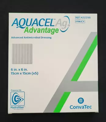 AQUACEL AG Advantage6 X6  Wound Dressings Box 5 Antimicrobial Exp. 7-01-2024 • $28.39