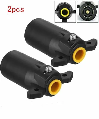 2Pcs Replacement 7 Way Round RV Style Trailer Light Plug Connector End Blade Pin • $8.89