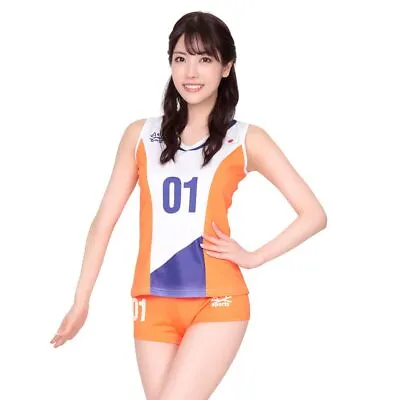 [Be With] Hot Gaze Volleyball Uniform Orange White Blue MSize Cosplay Costume Ra • $40.37