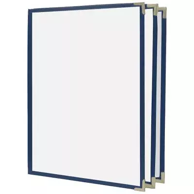 KNG - 3967BLUGLD - 8 1/2 In X 11 In 3 Page Blue And Gold Menu Cover • $32.07