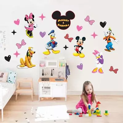 Mickey Mouse & Friends Wall Sticker Decal Decor Art Mural Disney Minnie FS • $21.18