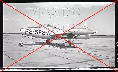 R26 ORIGINAL B&W 616 Aircraft Negative - F-84B Thunderjet 46-0562 20FG In 1940s • $8.99