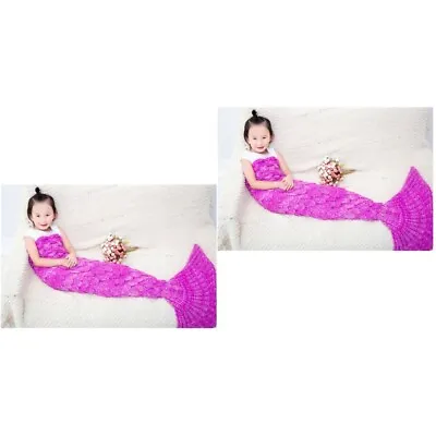  2 PCS Mermaid Blanket Tail For Kids Child Anti-kick At Home • £44.18