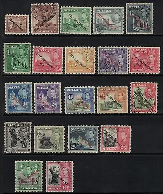 Malta 1948 Self-Government Set Of 21 FU • $12.63