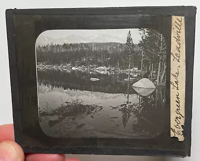 Leadville  Colorado Alex Martin WH Jackson FROM STEREOVIEW Glass Lantern Slide • $65