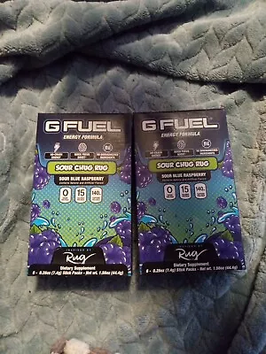 G Fuel Sour Blue Raspberry Chug Rug Energy Formula 2x6 GFUEL Sticks (2 Pack) • $12