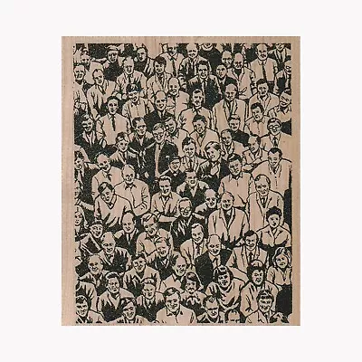 Large Mounted Rubber Stamp People Background Stamp Large People Background • $20.65