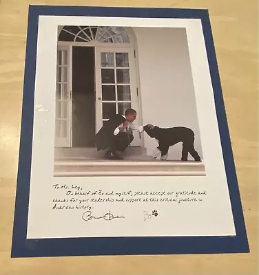 $9.99 • Buy Democrat President Barack Obama, Dog-Bo-White House-Commemorative Photo, DNC