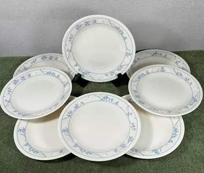 Vintage Corelle FIRST OF SPRING Set Of 8 Bread & Butter Plates Beige/Blue/White • $14.99