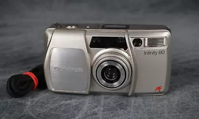 VTG Olympus Infinity 80 AF 35mm Film Point & Shoot Camera Silver Film Tested F/S • $79.95