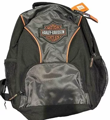 Harley-Davidson Bar & Shield Logo Patch Backpack - Black 90817 Motorcycle Biker • $40
