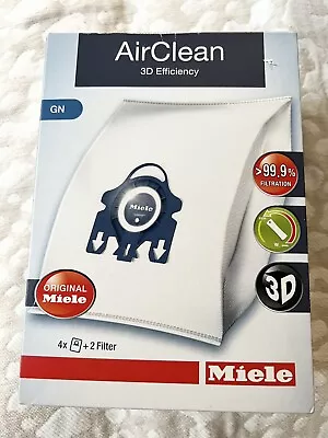 Miele GN Airclean 3D Efficiency Dust Vacuum Bags  Includes 4 Bags & 2 Filters • $18.34