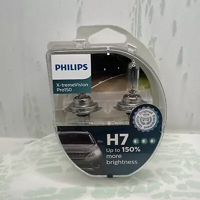 Philips X-TremeVision Pro150 H7 55W Two Bulbs Head Light Low Beam Upgrade Stock • $27.95