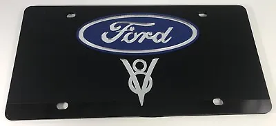 $34.95 • Buy  Black License Plate For Ford V8 Hot Rod Truck Mustang - Acrylic Design
